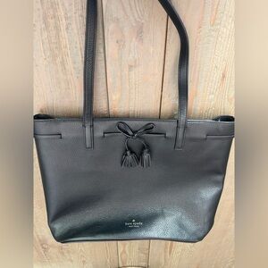 Kate Spade Black Leather Tote Bag